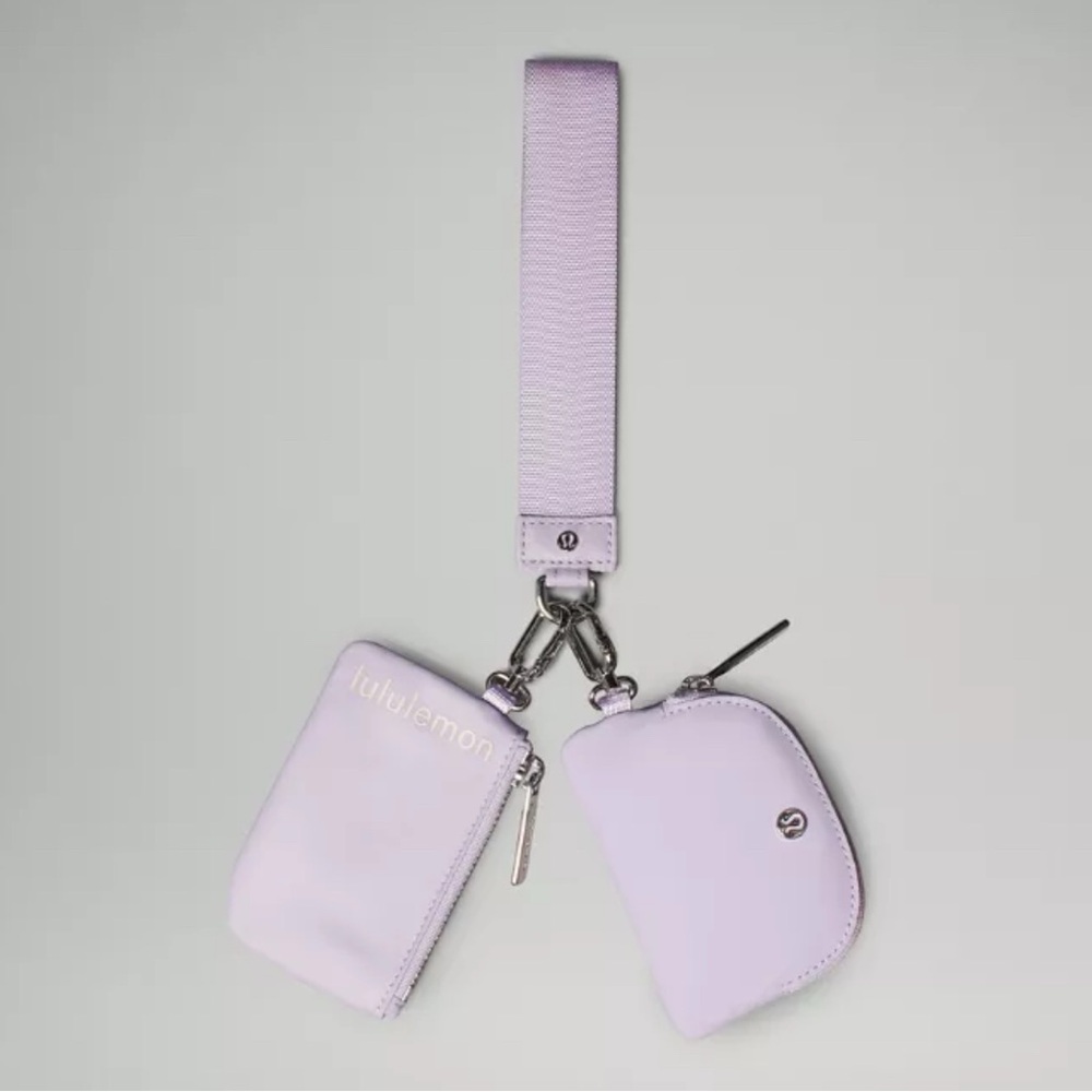 LULULEMON Dual Pouch Wristlet LILAC RARE COLOR WOMEN’S - Picture 2 of 5